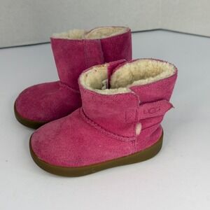 Ugg Keelan Boots Pink Size 4/5 Pink Suede Baby Girl Toddler Shoes
